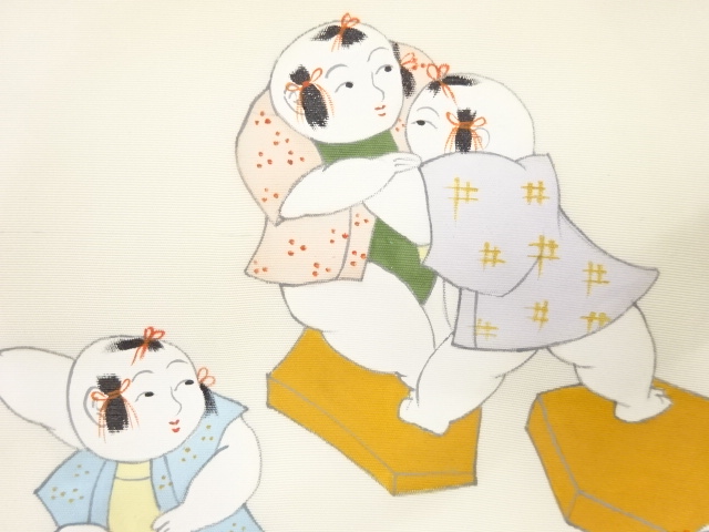 JAPANESE KIMONO / ANTIQUE NAGOYA OBI / SHIOZE / KIDS